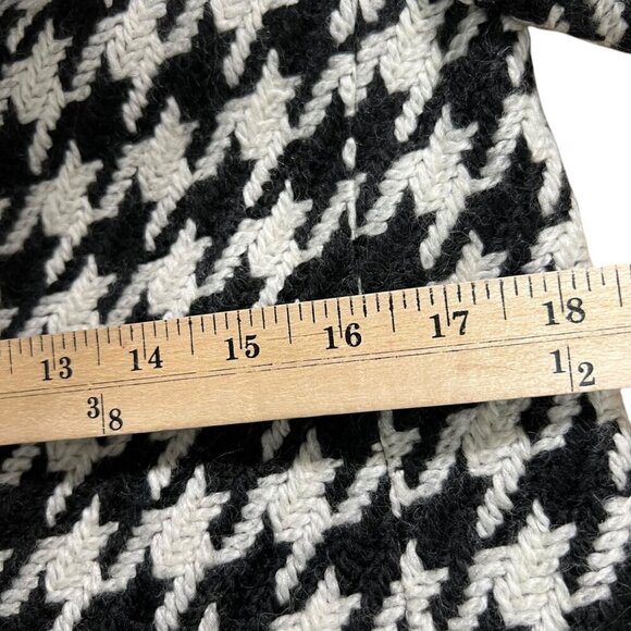 Vintage Liz Claiborne Black & White Houndstooth‎ Soft Wool Blend Jacket Size 4 - Picture 6 of 12